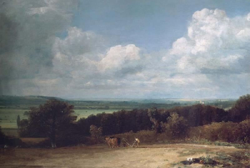 John Constable A ploughing scene in Suffolk